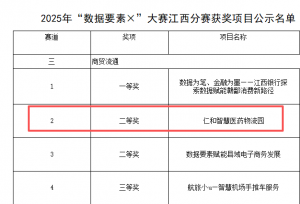 以數(shù)字賦能打造智慧醫(yī)藥物流領(lǐng)域新標桿  ——仁和智慧醫(yī)藥物流園項目榮獲2025“數(shù)據(jù)要素×”大賽江西省二等獎